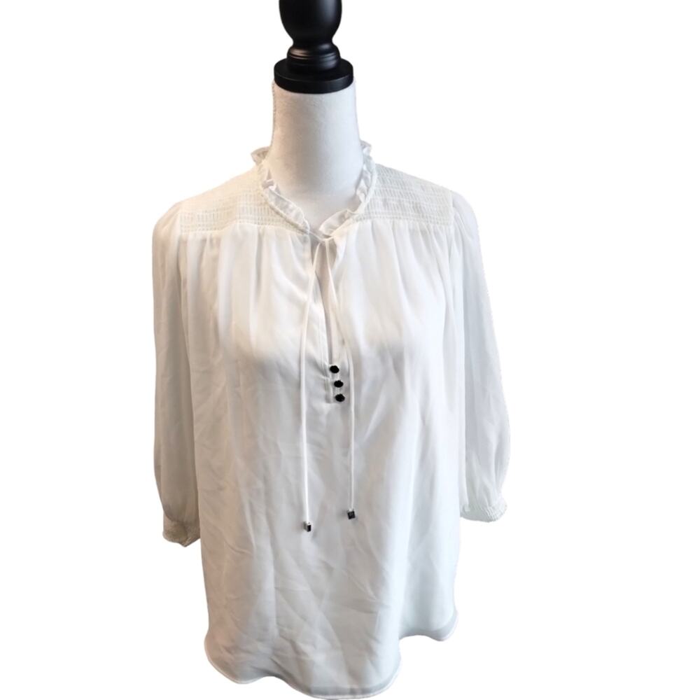 Calvin Klein Shear Blouse color White size Small